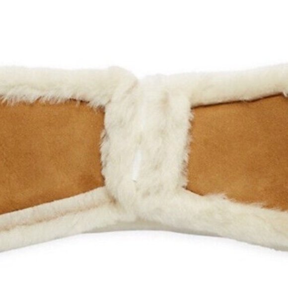 UGG Australia Chestnut Reversible Leather & Shearling Headband - Picture 3 of 4